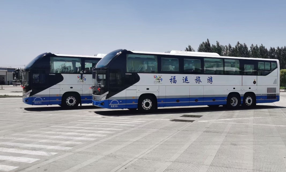 旅游大巴车队实拍·旅游大巴车队实拍·青岛6